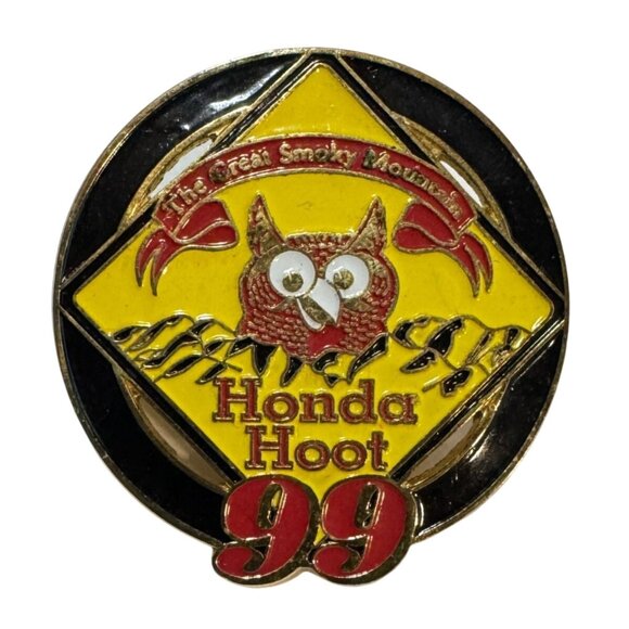 VTG HONDA HOOT BIKER RUN SMOKY MOUNTAINS 1999 MOTORCYCLE LAPEL PIN